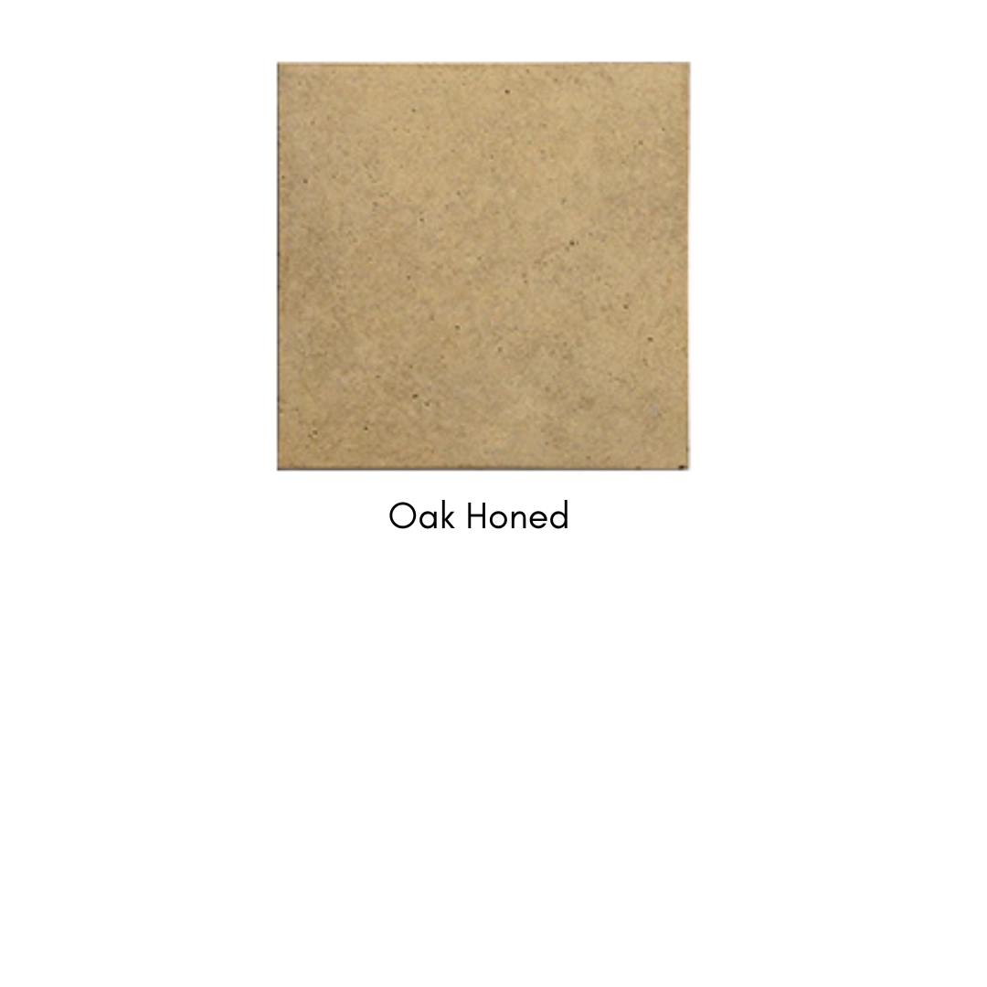 Creamy oak color honed finish for fire pit or fireplace surround
