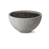 Gray Gas Fire Pit with Lava Rock