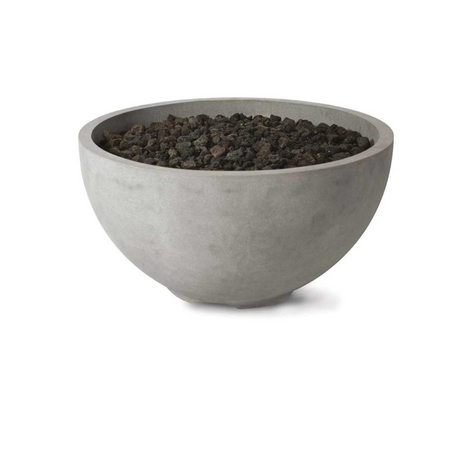 Gray Gas Fire Pit with Lava Rock