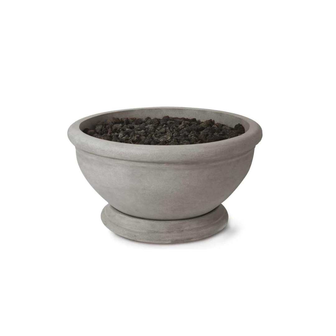 Gray stylish gas burning fire pit