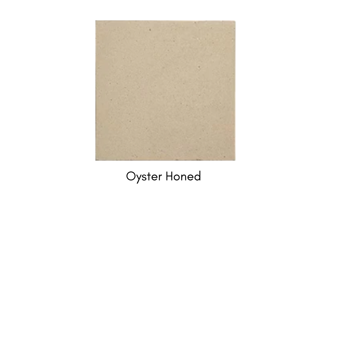 Light cream oyster color honed finish for firepit or fireplace surround