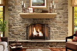 The-Angelo Fireplace Mantel with-Oyster-Shell-Taverine-Finish2