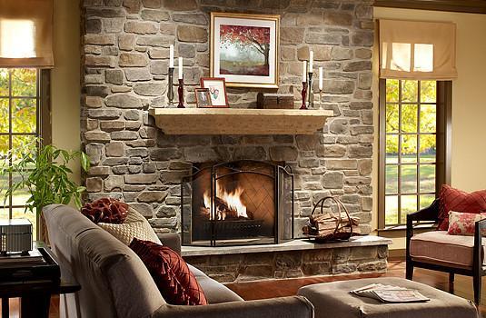 The Angelo Fireplace Mantel with-Oyster-Shell-Taverine-Finish